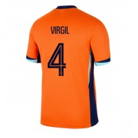 Dres Holandsko Virgil van Dijk #4 Domáci ME 2024 Krátky Rukáv
